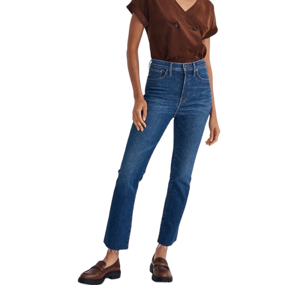 Madewell Cali Demi-Boot In Smithley Wash With Raw Hem Size 29